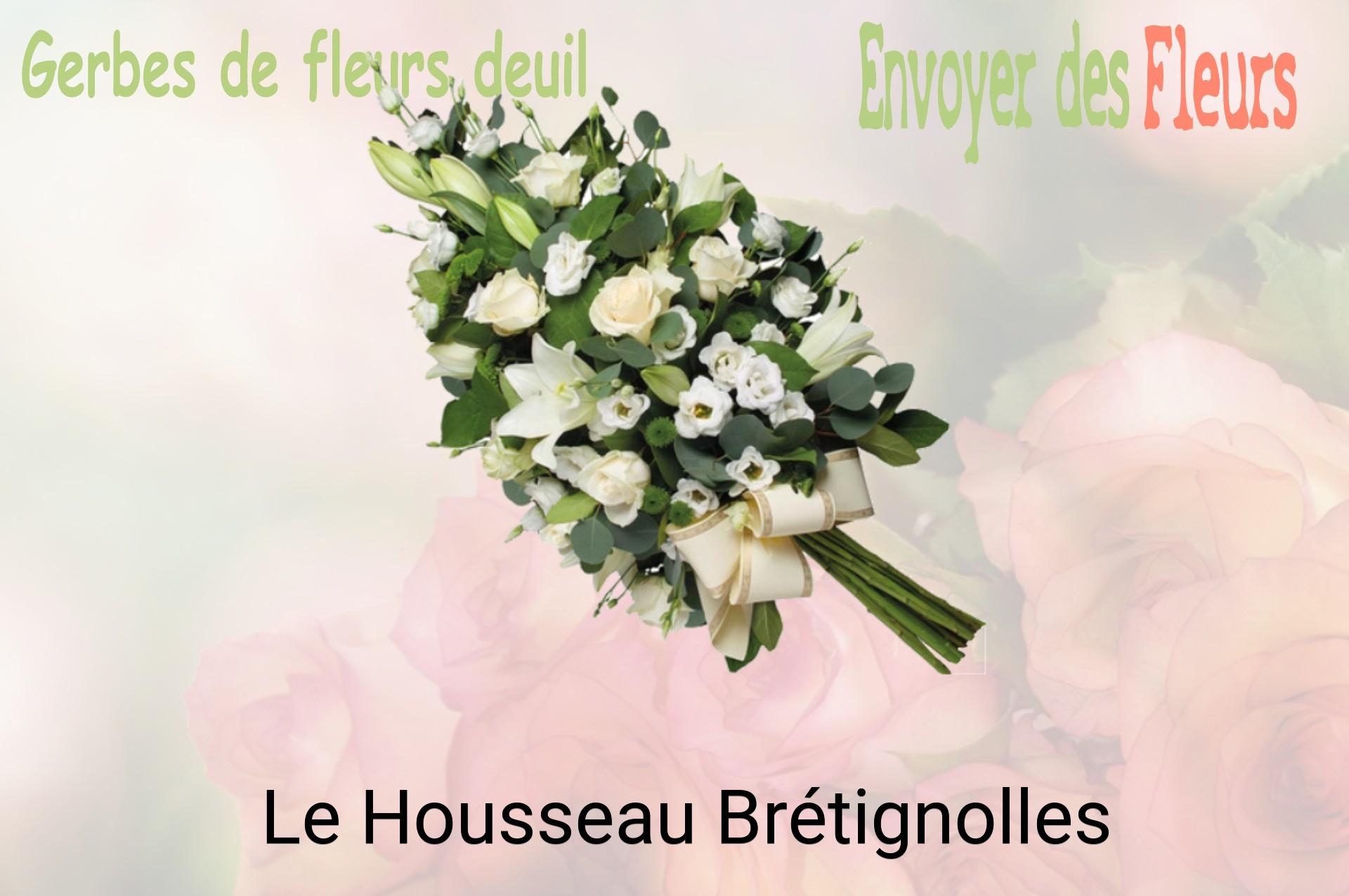 Gerbe de fleurs de deuil livrée à Le Housseau-Brétignolles
